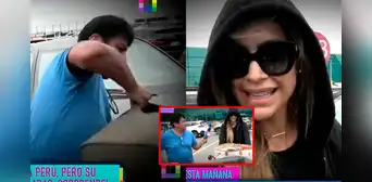 Milett Figueroa retorna al Perú y le pide a reportero de ‘Amor y Fuego’ que cargue su maleta