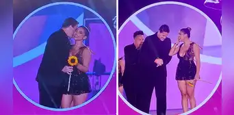 Paco Bazán sorprende a Susana Alvarado y comparten romántico momento en pleno concierto de Corazón Serrano
