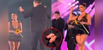 Paco Bazán y Susana Alvarado sorprenden en concierto de Corazón Serrano al tirar sus hilos rojos: "¿Se acabó la promesa?"