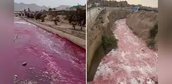 Río Rímac se tiñe de rojo: vecinos denuncian a lavanderías y fábricas textiles por contaminación en Lima