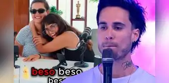 Majo con sabor, 'saliente' de Gino Assereto, sorprende al darle efusivo beso EN VIVO a tiktoker Lucianeka