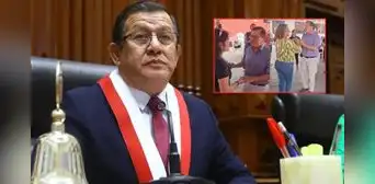 Eduardo Salhuana es captado bailando con trabajadores del Parlamento en campeonato deportivo Eduardo Salhuana es captado bailando con trabajadores del Parlamento en campeonato deportivo