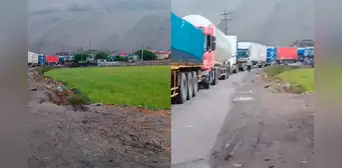 Arequipa: vehículos quedan varados en la Panamericana Sur por huaicos
