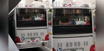 Pasajero peruano durmió en la parte trasera del Metropolitano y encargados resaltan: “¡No es zona VIP!” Pasajero peruano durmió en la parte trasera del Metropolitano y encargados resaltan: “¡No es zona VIP!”