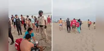Joven se salva de morir ahogado tras sufrir un calambre mientras nadaba en la playa Costanera de Chorrillos Joven se salva de morir ahogado tras sufrir un calambre mientras nadaba en la playa Costanera de Chorrillos