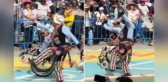 Danzante en silla de ruedas emocionó en la Candelaria 2025: “Nada es imposible”