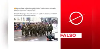 Este video no muestra soldados de Estonia marchando a Ucrania para luchar contra Rusia