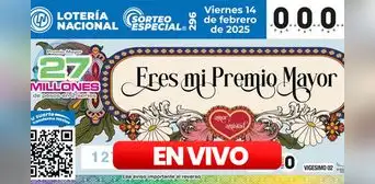[Lotería Nacional] Resultados Sorteo Especial 296 EN VIVO HOY, 14 de febrero: qué número salió en el premio mayor por San Valentín
