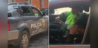 Policías usan patrullero como taxi para recoger a su colega de hotel fuera de su jurisdicción en Puno Policías usan patrullero como taxi para recoger a su colega de hotel fuera de su jurisdicción en Puno