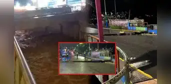 Cierran puente Ernesto Gunther tras colapsar debido a las fuertes lluvias en Arequipa: erosión debilitó las bases