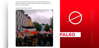 Video no muestra marcha de alemanes hacía un hotel de inmigrantes: se trata de manifestación neonazi Video no muestra marcha de alemanes hacía un hotel de inmigrantes: se trata de manifestación neonazi