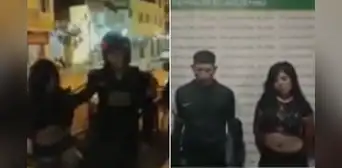 Pareja de novios intenta huir de la policía, pero son capturados con arma de fuego y drogas en el Agustino