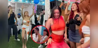 Briela Cirilo celebró su cumpleaños con integrantes de Corazón Serrano: así festejaron con la Combinación de La Habana