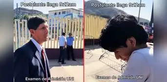 Joven pierde examen de admisión a la UNI por llegar 7 minutos tarde y agente de seguridad le da lección: "Que te sirva de experiencia" Joven pierde examen de admisión a la UNI por llegar 7 minutos tarde y agente de seguridad le da lección: "Que te sirva de experiencia"