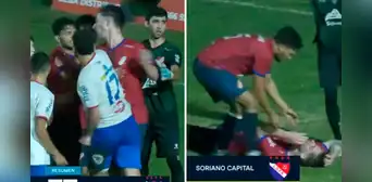 Salvaje agresión en el fútbol uruguayo: el brutal puñetazo en pleno partido que dejó a un jugador noqueado Salvaje agresión en el fútbol uruguayo: el brutal puñetazo en pleno partido que dejó a un jugador noqueado