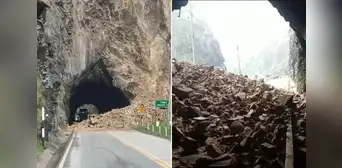 Derrumbe por lluvias bloquea túnel de la Carretera Central y deja vehículos atrapados a la altura de La Oroya Derrumbe por lluvias bloquea túnel de la Carretera Central y deja vehículos atrapados a la altura de La Oroya