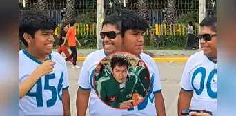 Padre e hijo sorprenden en examen de San Marcos con traje de 'El Juego del Calamar': “Siempre acompañándolo en sus sueños” Padre e hijo sorprenden en examen de San Marcos con traje de 'El Juego del Calamar': “Siempre acompañándolo en sus sueños”