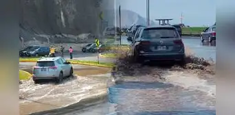 Aniego en la Costa Verde genera congestión vehicular en el sentido norte a sur del Circuito de Playas Aniego en la Costa Verde genera congestión vehicular en el sentido norte a sur del Circuito de Playas