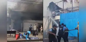 Feroz incendio afecta taller mecánico en la Carretera Central en Ate: 6 unidades de bomberos atienden emergencia Feroz incendio afecta taller mecánico en la Carretera Central en Ate: 6 unidades de bomberos atienden emergencia