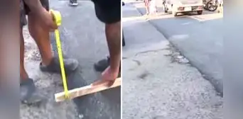 Arreglan pista de Surco, pero vecino llega con wincha para reclamar el término de la obra en el límite con Barranco Arreglan pista de Surco, pero vecino llega con wincha para reclamar el término de la obra en el límite con Barranco