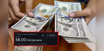¿Un dólar a S/58? El error que cometió Google en la cotización del tipo de cambio que alarmó a usuarios en Perú ¿Un dólar a S/58? El error que cometió Google en la cotización del tipo de cambio que alarmó a usuarios en Perú