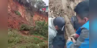 Pataz: dos adultos mayores quedan sepultados tras el derrumbe de un cerro por intensas lluvias Pataz: dos adultos mayores quedan sepultados tras el derrumbe de un cerro por intensas lluvias