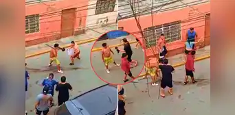 Fiesta por carnaval termina en violenta pelea con machete en Lurín: cámaras captaron enfrentamiento que dejó 10 heridos Fiesta por carnaval termina en violenta pelea con machete en Lurín: cámaras captaron enfrentamiento que dejó 10 heridos