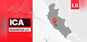 Temblor de magnitud 4,4 se sintió en Ica hoy, según IGP Temblor de magnitud 4,4 se sintió en Ica hoy, según IGP