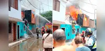 Fuerte incendio en el Callao arrasa con 6 viviendas: tres heridos y más de 15 damnificados