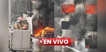 Incendio en Cercado de Lima: estructura de edificio se derrumba mientras bomberos intentan controlar el fuego Incendio en Cercado de Lima: estructura de edificio se derrumba mientras bomberos intentan controlar el fuego