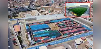 El inmenso estadio en Perú que luce completamente deteriorado: cientos de comerciantes ambulantes lo invadieron y hoy es un mercado