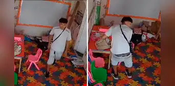 Delincuente ingresa a colegio inicial de San Juan de Lurigancho y roba a docente: cámara registró el atraco Delincuente ingresa a colegio inicial de San Juan de Lurigancho y roba a docente: cámara registró el atraco