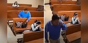 Ladrón roba celular a feligresa en misa y se persigna antes de huir: “Ni en la iglesia te salvas” Ladrón roba celular a feligresa en misa y se persigna antes de huir: “Ni en la iglesia te salvas”