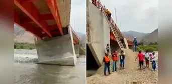 Se inclinó 30°: el puente de S/5 millones al sur de Lima que quedó inservible a 3 años de ser inaugurado Se inclinó 30°: el puente de S/5 millones al sur de Lima que quedó inservible a 3 años de ser inaugurado
