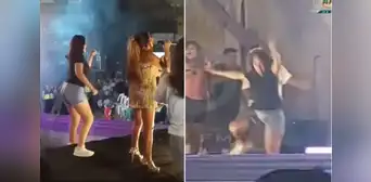 Fan sufre aparatosa caída tras subirse al escenario en show de Ada Chura en Tacna: fue auxiliada en ambulancia