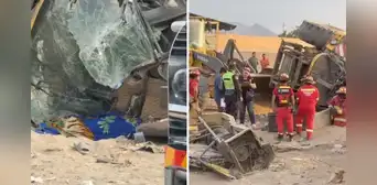Fatal accidente en Huaral: conductor de maquinaria pesada pierde la vida tras volcar su vehículo en un descampado