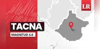 Temblor de magnitud 4.8 se sintió en Tacna, según IGP Temblor de magnitud 4.8 se sintió en Tacna, según IGP