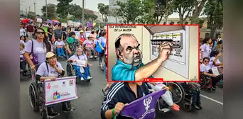 López Aliaga y el apagón en Plaza San Martín: Carlincatura expone su intento de sabotaje a la marcha por el Día de la Mujer