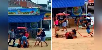 Pelea campal con piedras y machete termina con una mujer inconsciente y un menor involucrado en Jaén