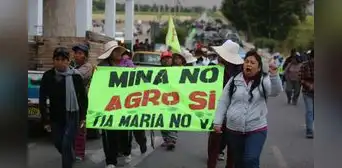 Tía María: convocan nueva marcha en respaldo al Valle de Tambo que rechaza proyecto minero