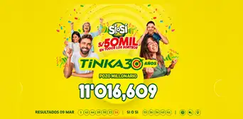 Resultados de La Tinka HOY, miércoles 12 de marzo: revisa los números ganadores, premios y el Pozo Millonario Resultados de La Tinka HOY, miércoles 12 de marzo: revisa los números ganadores, premios y el Pozo Millonario