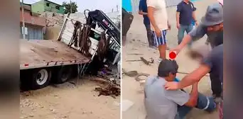 Camión se despista en la Vía Pasamayito: vehículo descendió sin control por un kilómetro y deja 2 heridos en SJL Camión se despista en la Vía Pasamayito: vehículo descendió sin control por un kilómetro y deja 2 heridos en SJL
