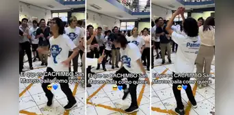 Joven que ingresó a San Marcos se vuelve viral por su peculiar celebración: "El que es cachimbo, baila como quiere"