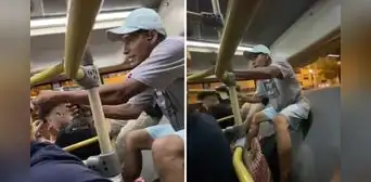 Hombre destornilla barandas que impedían acceso posterior de bus del Metropolitano y genera molestias: "No me gusta ir apretado"