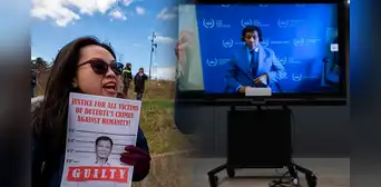 Expresidente de Filipinas, Rodrigo Duterte, compareció ante la CPI por videoconferencia tras ser acusado por crímenes de lesa humanidad Expresidente de Filipinas, Rodrigo Duterte, compareció ante la CPI por videoconferencia tras ser acusado por crímenes de lesa humanidad