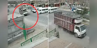 Camión sin frenos se despista y chofer arriesga su vida para evitar una tragedia en Lurigancho-Chosica Camión sin frenos se despista y chofer arriesga su vida para evitar una tragedia en Lurigancho-Chosica