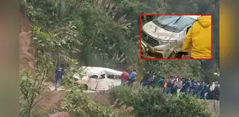 La Libertad: 11 pasajeros heridos tras la caída de una combi a un barranco en Pataz
