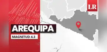 Temblor de magnitud 4,3 se sintió en Arequipa hoy, según IGP Temblor de magnitud 4,3 se sintió en Arequipa hoy, según IGP