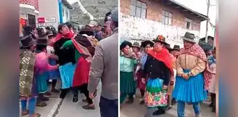 Alcalde es castigado y obligado a vestir falda por no apoyar a familiares de fallecidos por huaicos en Apurímac
