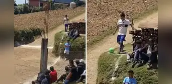 Cancha de fútbol sorprende a usuarios por insólito detalle: "Que no lo vea la FIFA"